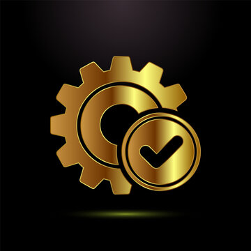 Industrial gear wheel with verified mark for technical progress and systems quality.