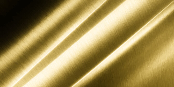 Brushed gold metallic texture with diagonal highlights, creating a sense of luxury and sophistication, perfect for backgrounds and design elements.