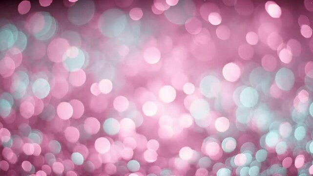 A Captivating Display of Vibrant Pink and Turquoise Bokeh: An Enchanting Visual Experience Full of Sparkling Lights and Dreamy Colors