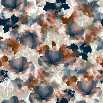 Abstract soft flower blooming design