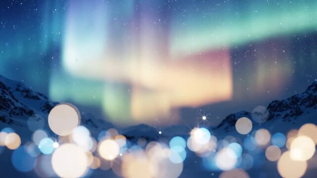 Dazzling Northern Lights Symphony: A Captivating Visual Journey Through the Winter Night, Where the Sky Transforms into a Beautiful Canvas of Colorful Aurora Displays