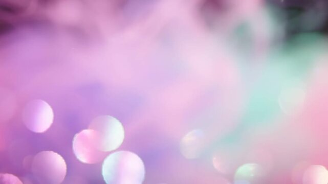 A Dreamy Blend of Colorful Fog and Bokeh Lights Creating a Mystical Atmosphere Captured in Two Stunning Frames