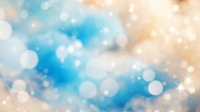 A Dreamy Fusion of Soft Blue and Cream Hues Creating an Ethereal Atmosphere Filled with Light and Movement in the Background of an Enchanting Scene