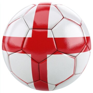 England flag soccer ball