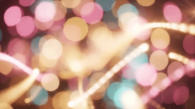 A Beautiful Array of Colorful Bokeh Lights on a Soft Background Creating an Enchanting Visual Experience Full of Dazzling Halos and Twinkling Highlights