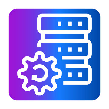 backup rotation black line icon. Vector isolated element.