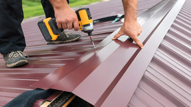 Metal Roof Ridge Cap Installation
