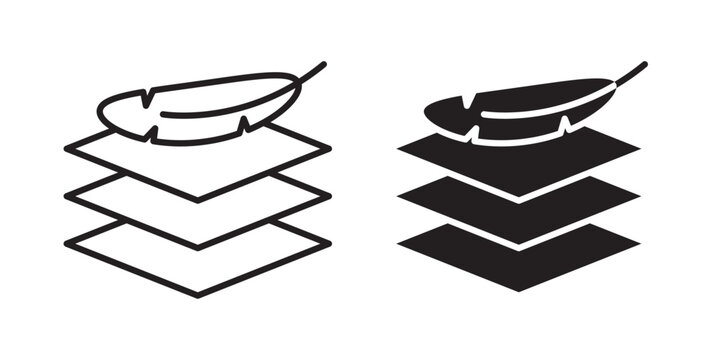 Fabric with feather icon