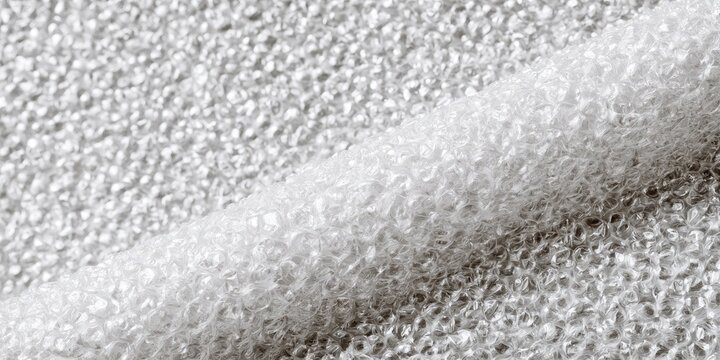 Textured white foam surface with a diagonal stripe of darker shadows