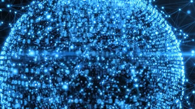 A Stunning Visual Representation of a Digital Globe Constructed from Interconnected Data Points, Emphasizing Technology, Connectivity, and Data Visualization.