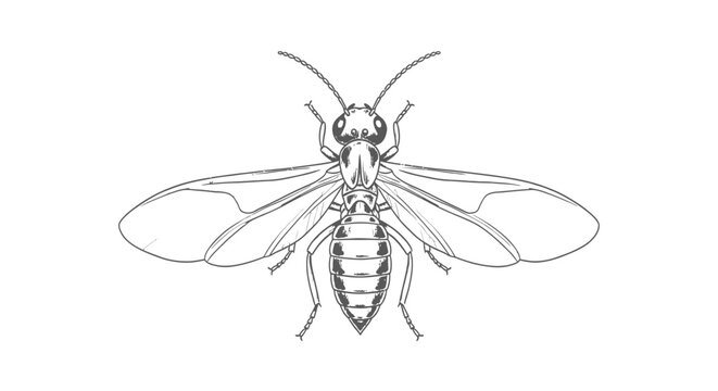 Illustration of a winged termite or ant swarmer