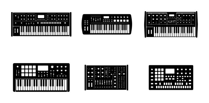 Synthesizer Collection, Electronic Music Keyboards, Digital Audio Workstation Gear