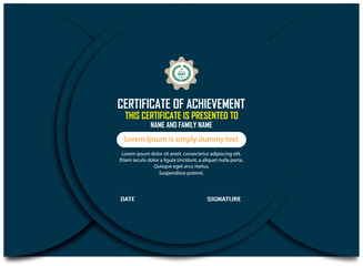 Fototapeta premium Certificate design. Fully vector file. CMYK color mode for print. Editable color. Free font used. Easy to download. 