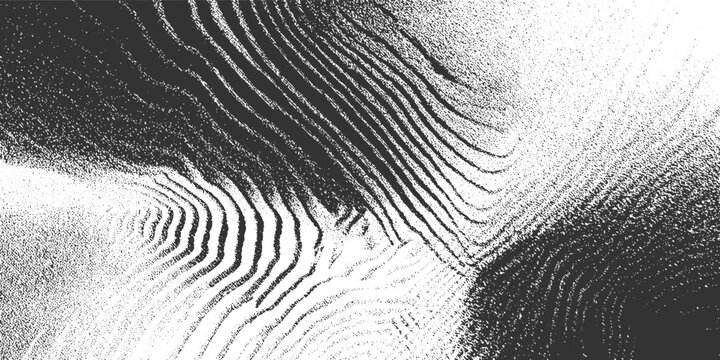 Black and white abstract textured background with swirling lines and grainy effect pattern