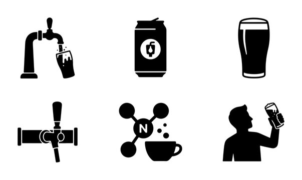 Beer Icons, Beverage Graphics, Drink Symbols, Alcohol Vector Set