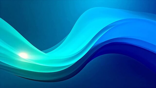 Abstract blue and teal flowing shapes