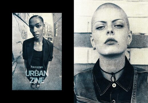 Vertical Urban Zine Effect For Poster And Print Design