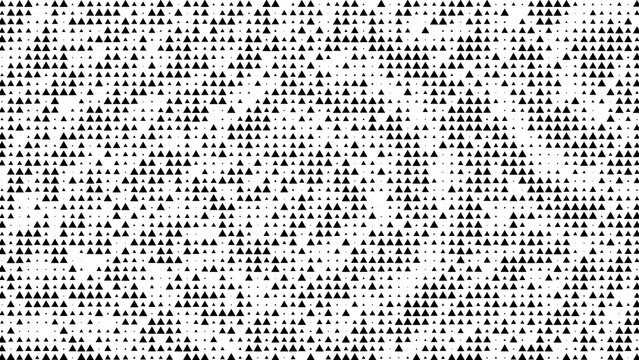 Abstract Monochrome Halftone Pattern with Geometric Triangle Shapes