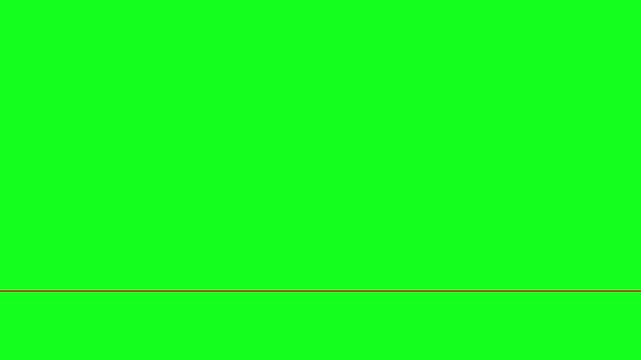This video shows a vibrant solid green background with a thin horizontal brown line providing a clear visual separation in this simple abstract composition.