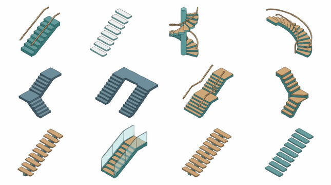 Colorful 3D DNA Helix Structures in Various Shapes.