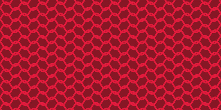 Red dotted wave pattern background. Red grill mesh, net, or fence vector pattern background