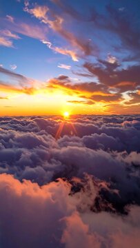 Sunset Above Clouds. (1)