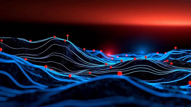Abstract digital wave pattern