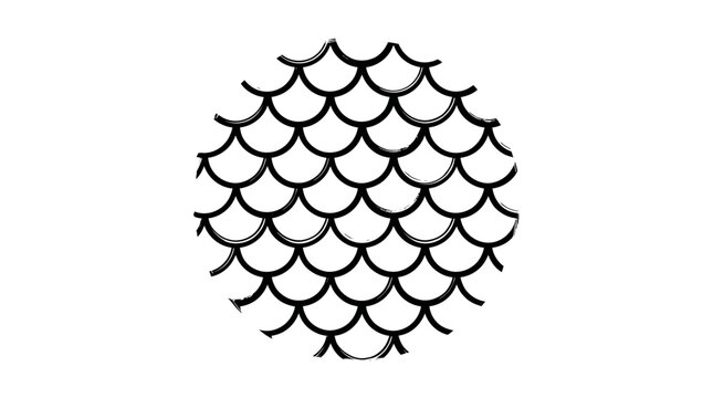 Fish Scale Pattern Circle Abstract Texture