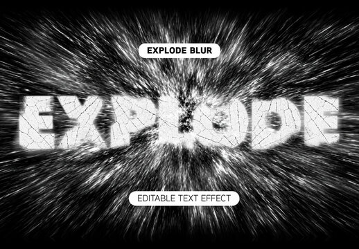 Explode Blur Text Effect