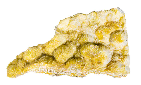 specimen of mineral from geological collection - natural crystalline baryte rock isolated on white background