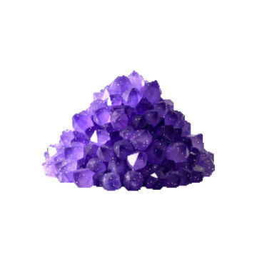 Amethysts
- It can be scaled to any size, but 256x256 pixels is the smallest size I would recommend for this image to avoid losing any design detail.