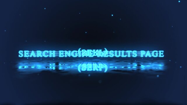Search engine results page (SERP) word on marketing