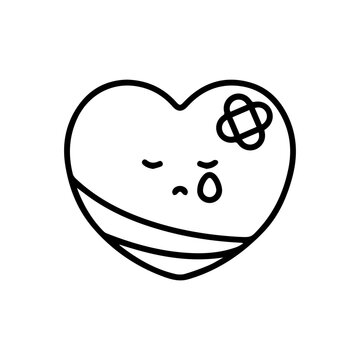Sad Broken Heart Icon