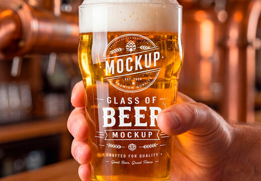 Beer Glass Mockup