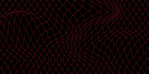 Abstract red net on black background © madam