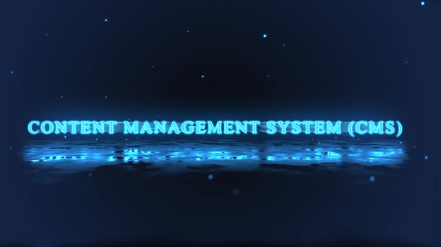 Content management system (CMS) word on marketing