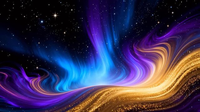 Cosmic aurora with stars