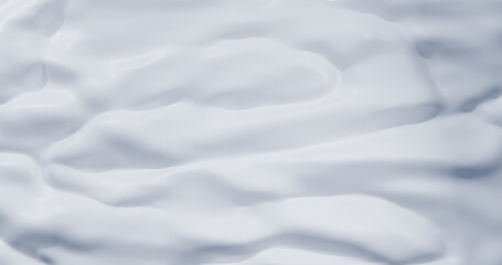 Obraz premium Wavy white liquid motion top view abstract background