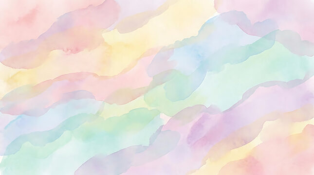 Soft pastel watercolor wash background abstract artistic blending colors