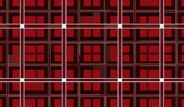 Rustic Dark Red Lumberjack Tartan Seamless Vector Pattern Template