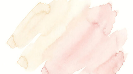 Fototapeta premium Soft watercolor brush strokes in pastel tones on transparent background