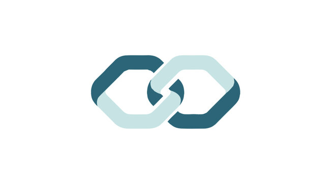 Chain link symbol icon logo.