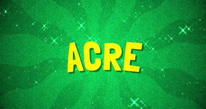 Acre text - Brazil Colors glitter background