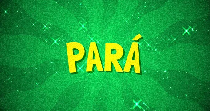 Par&aacute; text - Brazil Colors glitter background