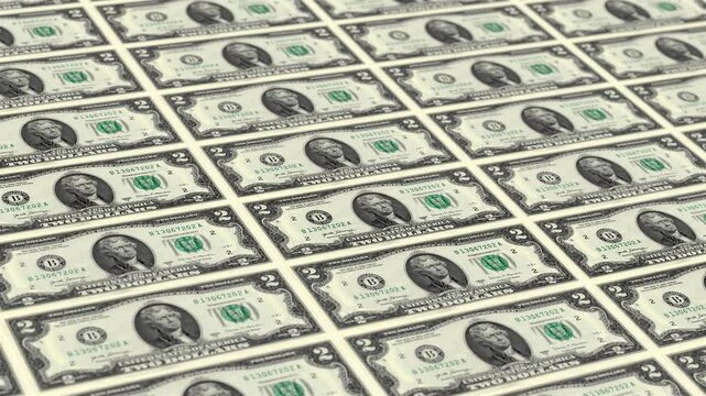 2 Money Stack - Dollars Motion Graphics