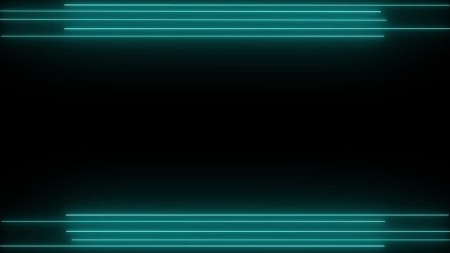 cyne laser effect. glowing neon frame background with empty space area. repetitive motion neon line animation. Bright neon light effect isolated on black. 4K graphic animation video..