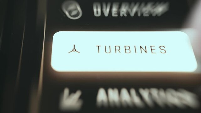 Turbines category from a wind farm operations command center