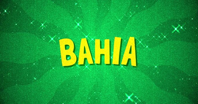 Bahia text - Brazil Colors glitter background