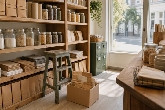 R&eacute;approvisionnement d'une boutique de quartier