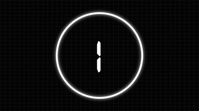 Circle countdown timer 5 seconds animation from 5 to 0 seconds, 5 Seconds countdown timer, Countdown timer, circle countdown animation for special deal Promotions. 4k video
